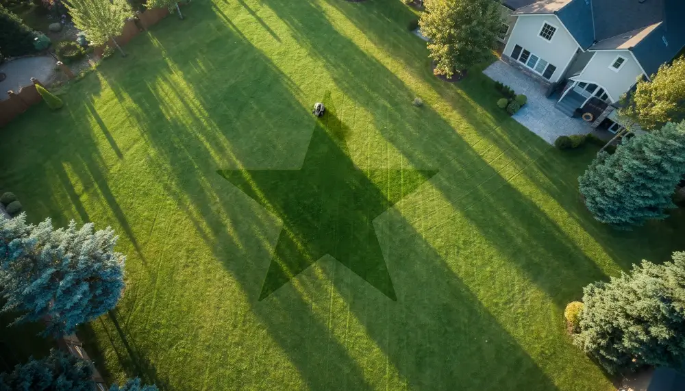 Tworzenie wzorów w trawie przez Mammotion Luba Mini 2 800